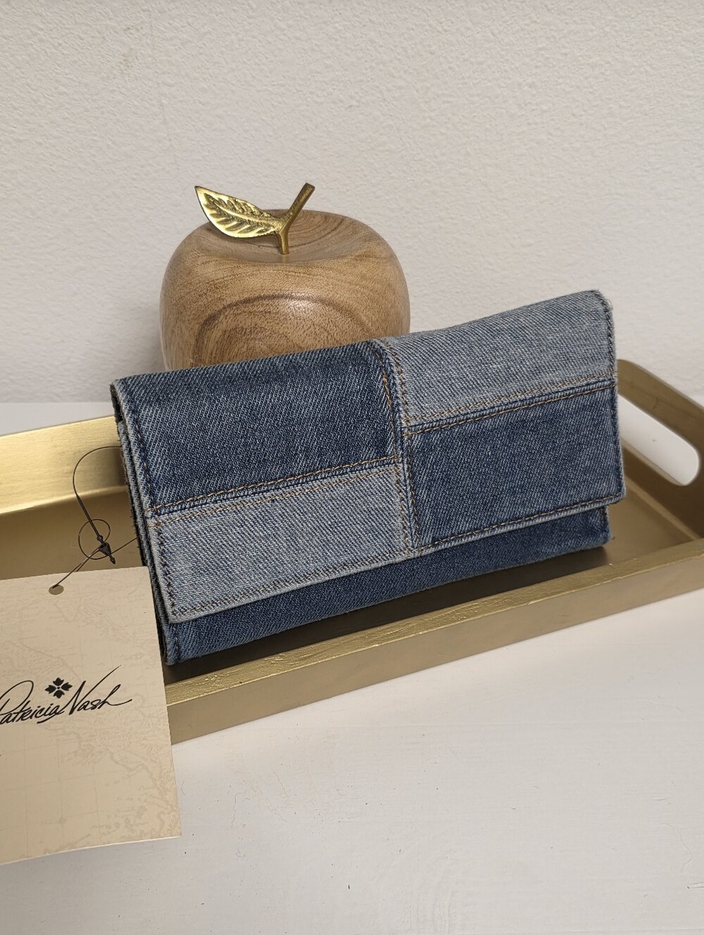 Pateicia Nash Denim Patchwork Clutch Wallet - Blue